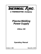 Thermal Arc Plasma Welding Power Supply Manuel utilisateur