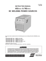 ESAB 652CVCC & 782CVCC DC Welding Power Sources Manuel utilisateur