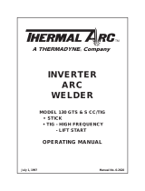Thermal ArcInverter Arc Welder Model 130 GTS & S CC/TIG