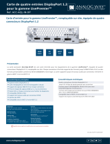 Analog way Four DisplayPort 1.2 input card for LivePremier series Fiche technique