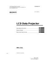 Sony VPL-CS1 Manuel utilisateur