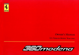 Ferrari 360modena 2001 Le manuel du propriétaire