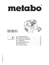 Metabo HWW 3000/20 G Manuel utilisateur