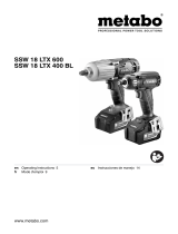 Metabo SSW 18 LTX 400 BL Mode d'emploi