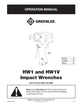 Greenlee HW1, HW1V Impact Wrench Operation S_C BBA, BBB Manuel utilisateur