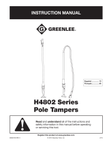 Greenlee H4802 Series Pole Tampers Manual Manuel utilisateur