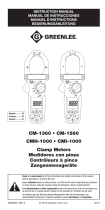 Greenlee CM-1360, CM-1560, CMH-1000 and CMI-1000 Clamp Meter Manual Manuel utilisateur