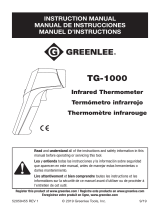 Greenlee TG-1000 Infrared Thermometer Manual Manuel utilisateur