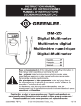 Greenlee DM-25 Digital Multimeter Manuel utilisateur