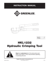 Greenlee HKL1232 Hydraulic Crimp Tool Manual Manuel utilisateur