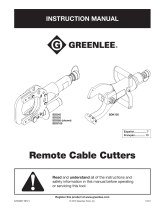 Greenlee SDG85, SDG105, SDK105, SDG45 and SDG55 Remote Cable Cutters Manual Manuel utilisateur