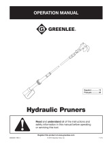 Greenlee 48520, LHFS-210003 Hydraulic Pruners Manual Manuel utilisateur