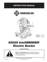 Greenlee 855GX Intellibender Electric Bender Manual Manuel utilisateur