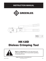 Greenlee HK12ID Dieless Crimping Tool Manuel utilisateur