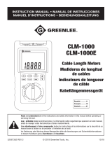Greenlee CLM-1000, CLM-1000E Cable Length Meters Manuel utilisateur