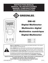 Greenlee DM-45 Digital Multimeter Manual Manuel utilisateur