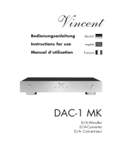 VINCENT DAC-1 MK Converter Le manuel du propriétaire