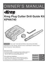 Kreg Custom Plug Cutter Drill Guide Kit Manuel utilisateur
