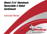 MyBinding Ghent Aluminum Reversible 2 Sided Corkboard Installation Manuel utilisateur
