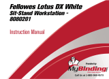 MyBinding Fellowes 8080201 Lotus DX White Sit Stand Workstation Manuel utilisateur