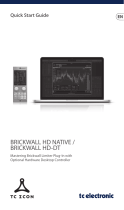 TC Electronic BRICKWALL HD NATIVE / BRICKWALL HD-DT Mode d'emploi