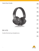 Behringer BH 470 Studio Monitoring Headphones Mode d'emploi