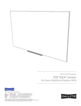 Epson 100in. Da-Lite IDEA Screen for Projection and Dry Erase Guide d'installation