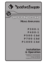 Rockford Fosgate Punch P500-1bd Le manuel du propriétaire