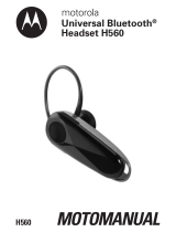 Motorola H620 - Headset - Over-the-ear Manuel utilisateur