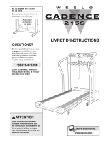 Weslo Cadence 215s Treadmill Livret D'instructions Manual