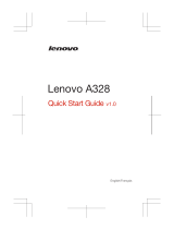 Lenovo A328 Guide de démarrage rapide