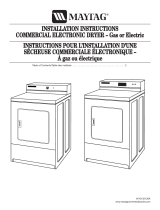 Maytag COMMERCIAL DRYER Gas Installation Instructions Manual