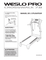 Weslo Pro Crosswalk 7.8 Treadmill Manuel utilisateur