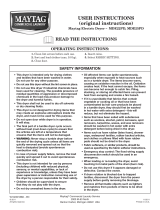 Maytag MDE22PD User Instructions