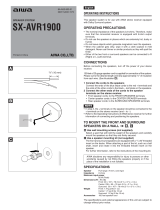 Sony SXAVR1900 Manuel utilisateur