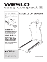 Weslo Easy Compact 2 Treadmill Manuel utilisateur