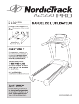 NordicTrack A2550 Pro Treadmill Manuel utilisateur