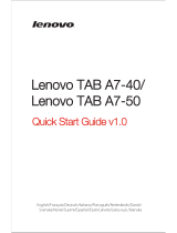 Lenovo Tab A7-40 Guide de démarrage rapide