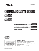 Aiwa CSD-TD30 Manuel utilisateur