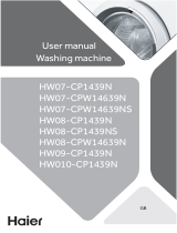 Haier Lave-linge hublot HW08-CP1439NS 8 kg Silver Le manuel du propriétaire