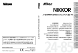 Nikon AF-S 24-85mm f/3.5-4.5G ED VR Nikkor Le manuel du propriétaire