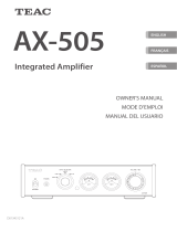 TEAC AX-505 Le manuel du propriétaire