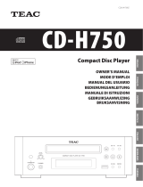 TEAC CD-H750 Le manuel du propriétaire
