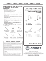 Gerber Commercial Two Handle Widespread Lavatory Faucet Manuel utilisateur