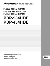 Pioneer PDP434HDE Le manuel du propriétaire