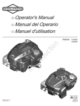 Simplicity OPERATOR'S MANUAL -ENGINE, MDL 110000 120000 123P00 Manuel utilisateur
