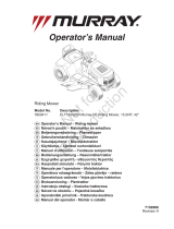 Simplicity MULTI-LANGUAGE OPERATOR'S MANUAL, MURRAY RIDING MOWER 15.5HP 42" Manuel utilisateur