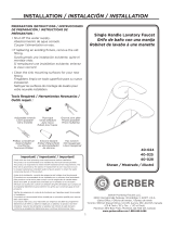 Gerber Viper Single Handle Lavatory Faucet Manuel utilisateur