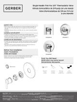 Gerber Opulence Single Handle 3/4" Thermostatic Valve Trim Kit Manuel utilisateur