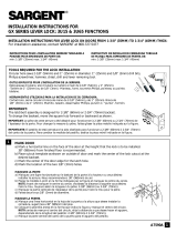 Sargent GX Series Guide d'installation